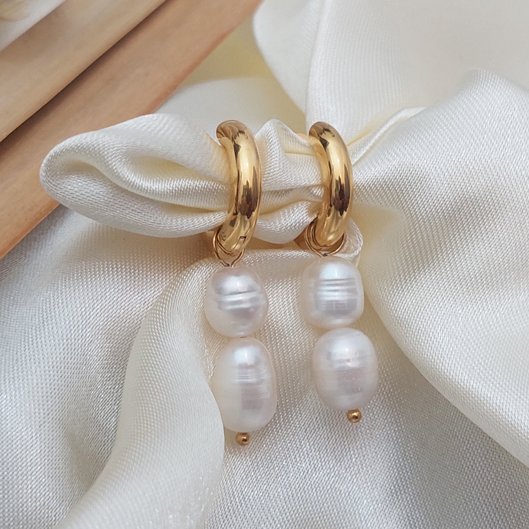 Abiha Pearl Hoop